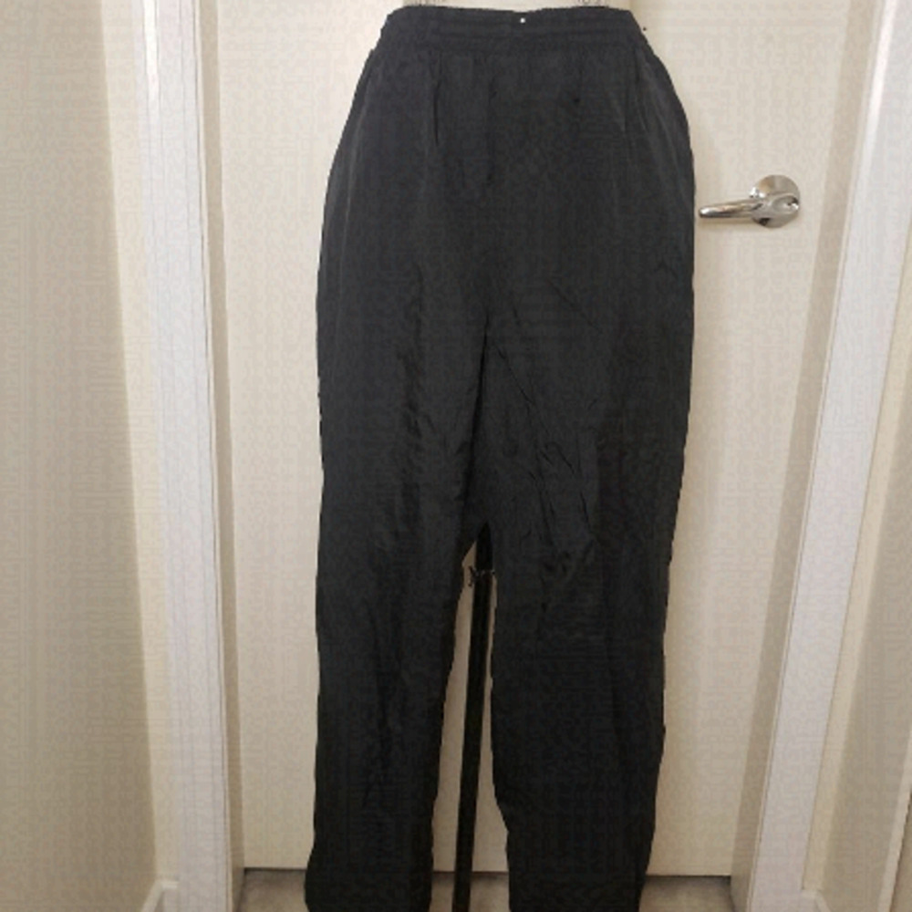 90s Retro Black Track Pants